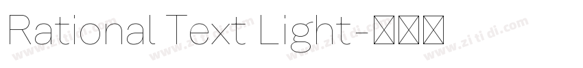 Rational Text Light字体转换 Rational Text Light字体转换